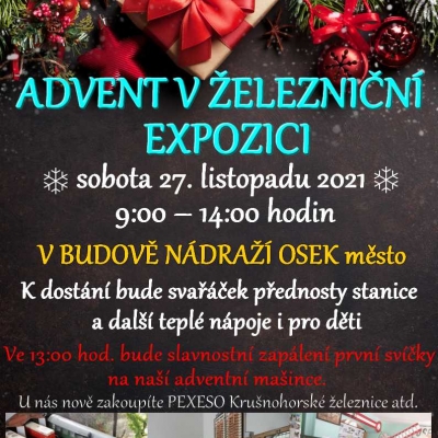 Advent v železniční expozici