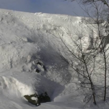 Úterý 28.12.2010, závěje podél železniční trati 