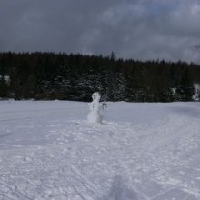 Sobota 14.1.2012, sněhulák u zastávky Nové Město