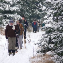 Německá část výpravy nám přijíždí naproti od Holzhau 